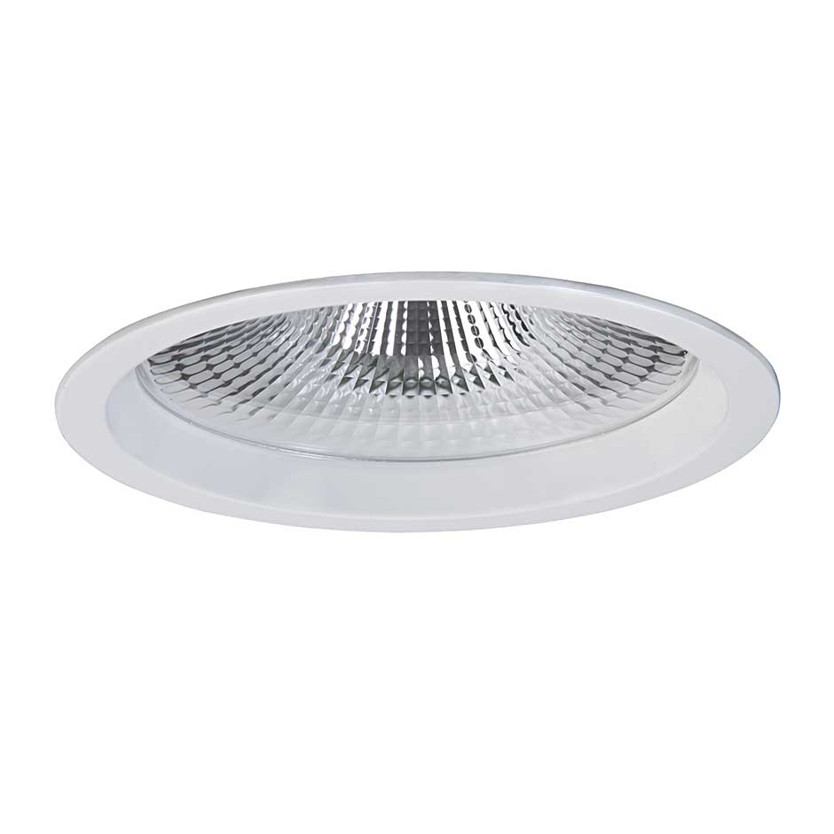 چراغ LED دانلایت توکار سفید 34 وات یخی با دهانه 20 سانتی متر و رفلکتور آلومینیومی آنودایز براق دیانا مازی نور