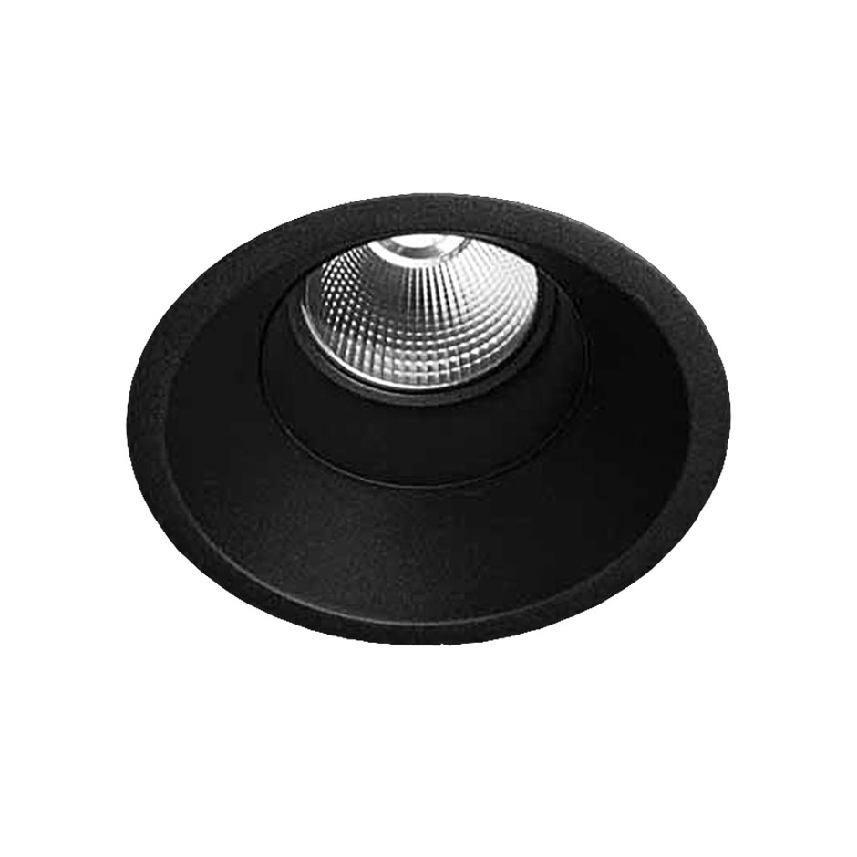 چراغ LED دانلایت توکار دهانه 15 سانتی متر مشکی 19 وات یخی با رفلکتور ویژه W آرتمیس مازی نور