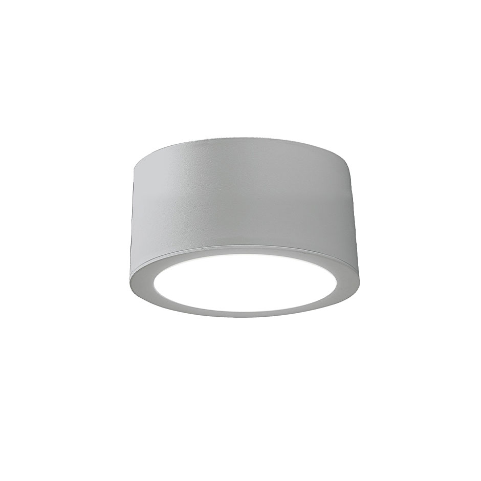 چراغ LED دانلایت روکار نقره ای 14 وات یخی با قطر 15 و ارتفاع 7 سانتیمتری دیانا مازی نور 