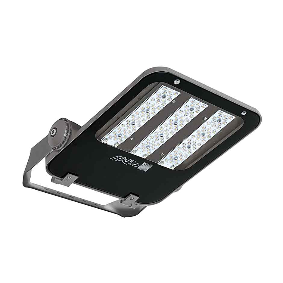 چراغ پروژکتوری LED طوسی 104 وات مهتابی و پخش نور متقارن تیز اپتیلوکس مازی نور