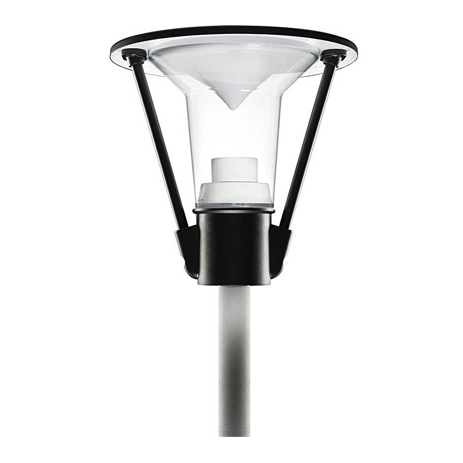چراغ LED پارکی مشکی 26 وات مهتابی تولیپ مازی نور
