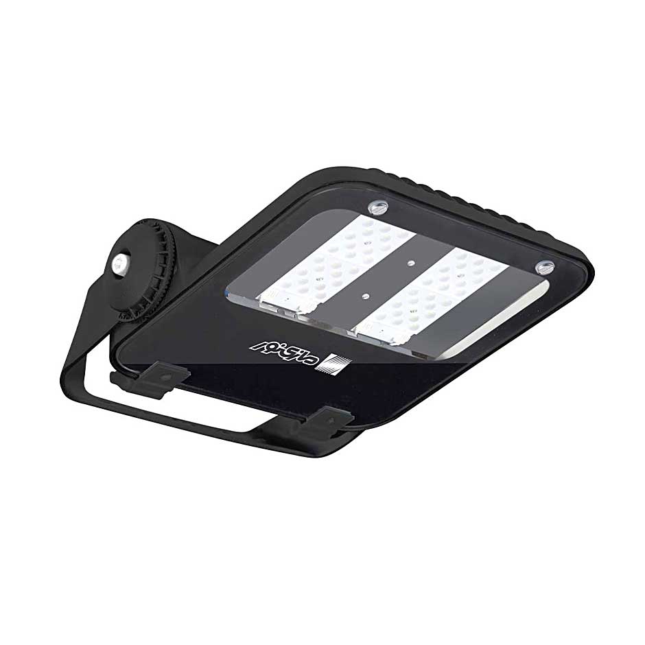 چراغ‌ LED پروژکتوری/ معابری مشکی 37 وات آفتابی اپتیلوکس S مازی نور