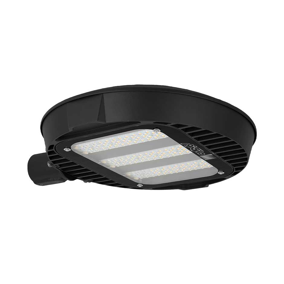 چراغ LED خیابانی مشکی 104 وات مهتابی با قابلیت نصب افقی ساترن مازی نور