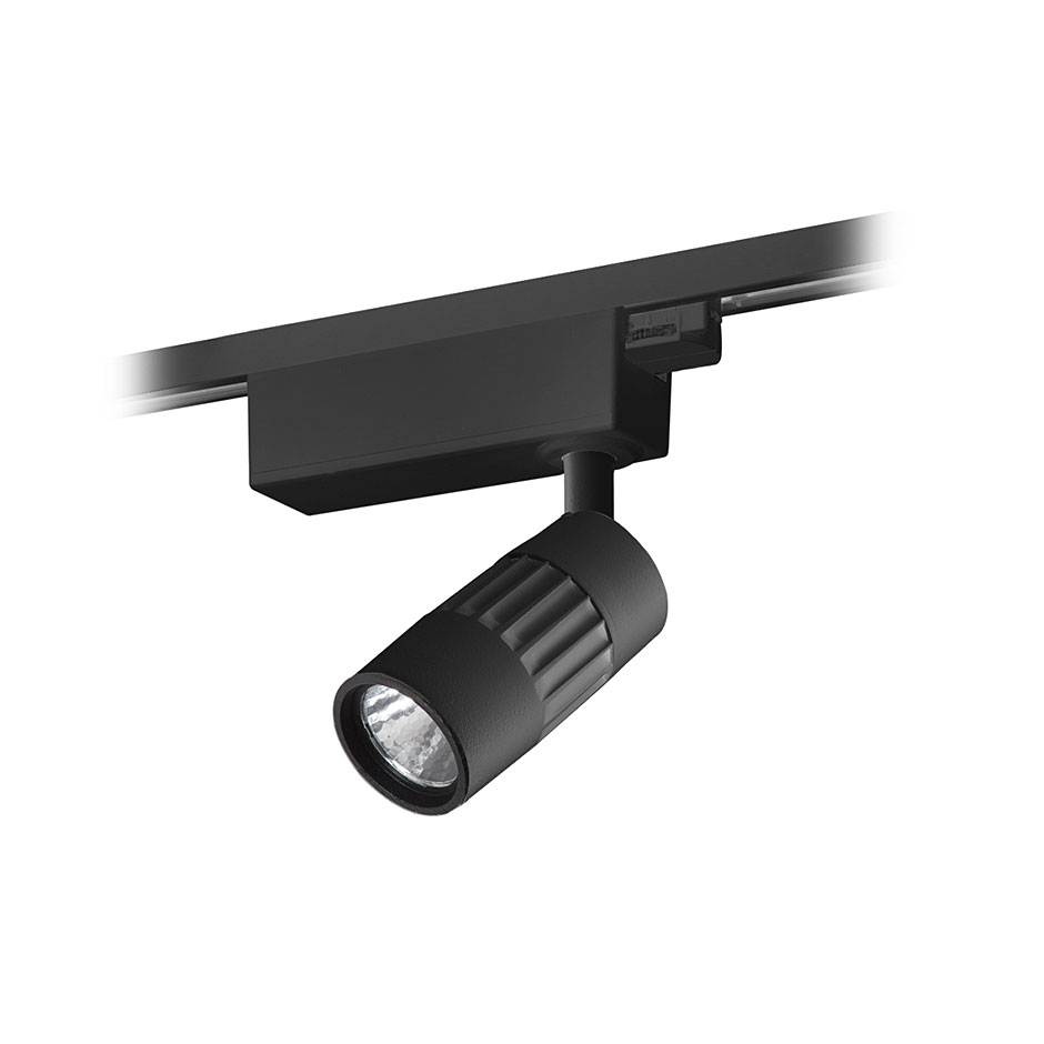 چراغ LED ریلی مشکی 20 وات یخی تک فاز به قطر 6.5 سانتی متر با ماژول ViVo و رفلکتور M نواترن مازی نور
