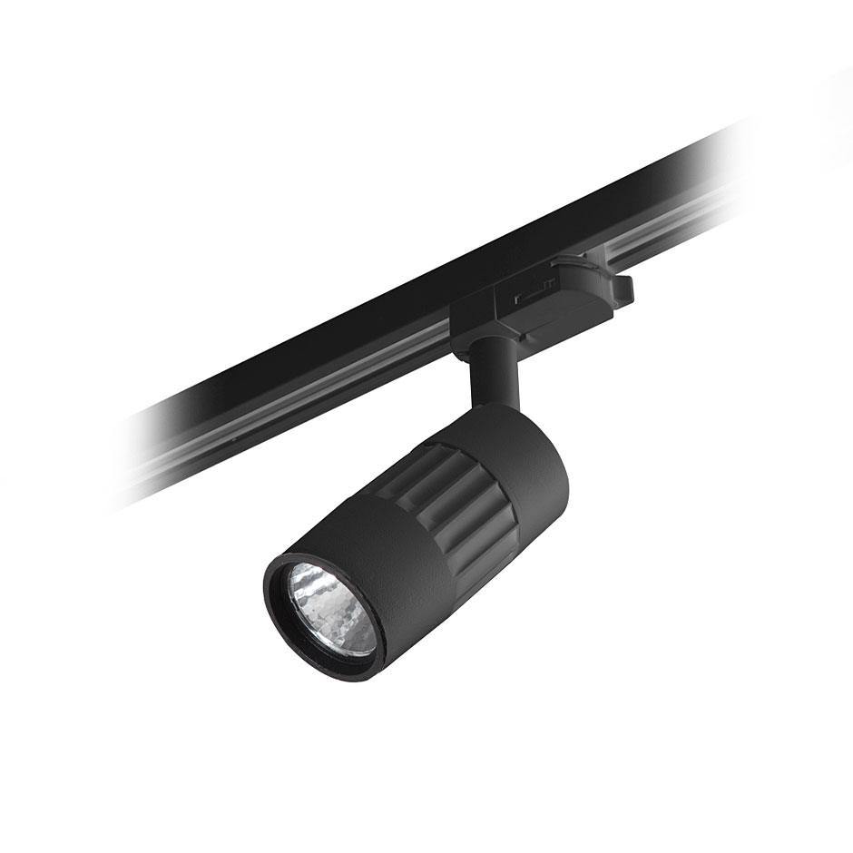 چراغ LED ریلی مشکی 10 وات آفتابی تک فاز به قطر 6.5 سانتی متر با ماژول برق مستقیم و رفلکتور M نواترن مازی نور