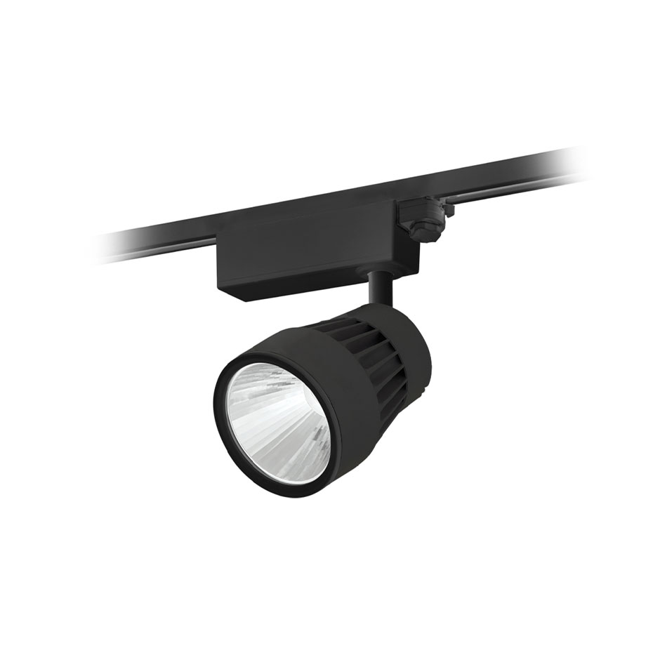 چراغ LED ریلی مشکی 34 وات آفتابی سه فاز به قطر 12.5 سانتی متر با ماژول ViVo و رفلکتور M نواترن مازی نور
