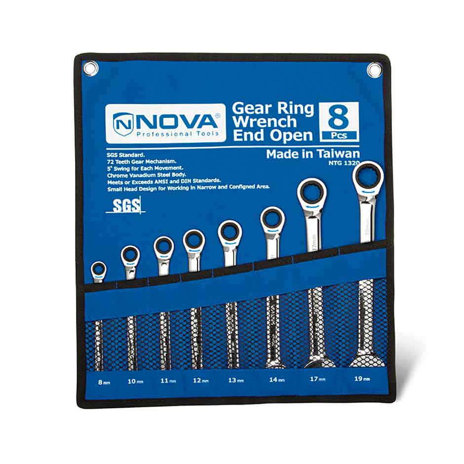 آچار یک سر جغجغه 8 عددی کیفی نووا مدل NTG1320 آچار یک سر جغجغه 8 عددی کیفی نووا مدل NTG1320