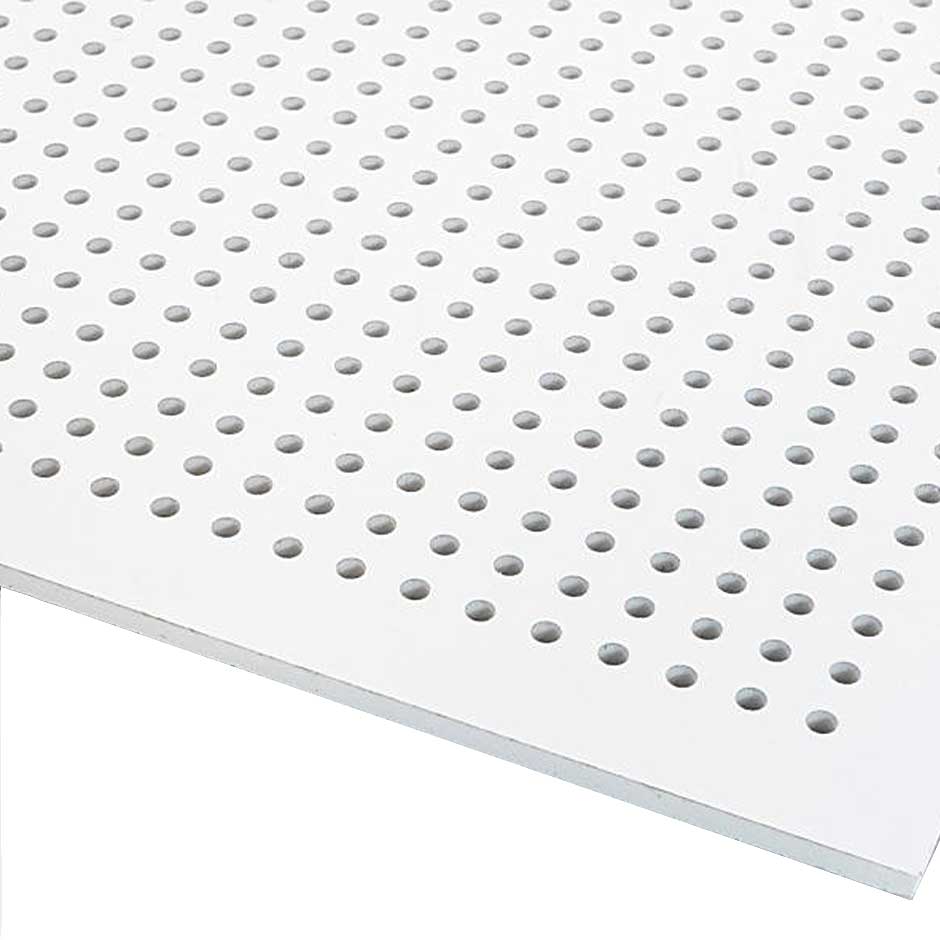 تایل 9.5 میلیمتر معمولی (6-18) آکوستیک پانچ دایره ای روکش PVC با فلیس سفید کی پلاس مدل 452100002330600