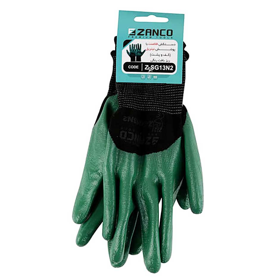 دستکش فلامنت زانکو با پوشش نیتریل کف و پشت مدل Z-SG13N2
