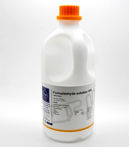 محلول فرمالدهید (فرمالین) 10 درصد دو و نیم لیتری بطری پلاستیکی دکتر مجللی