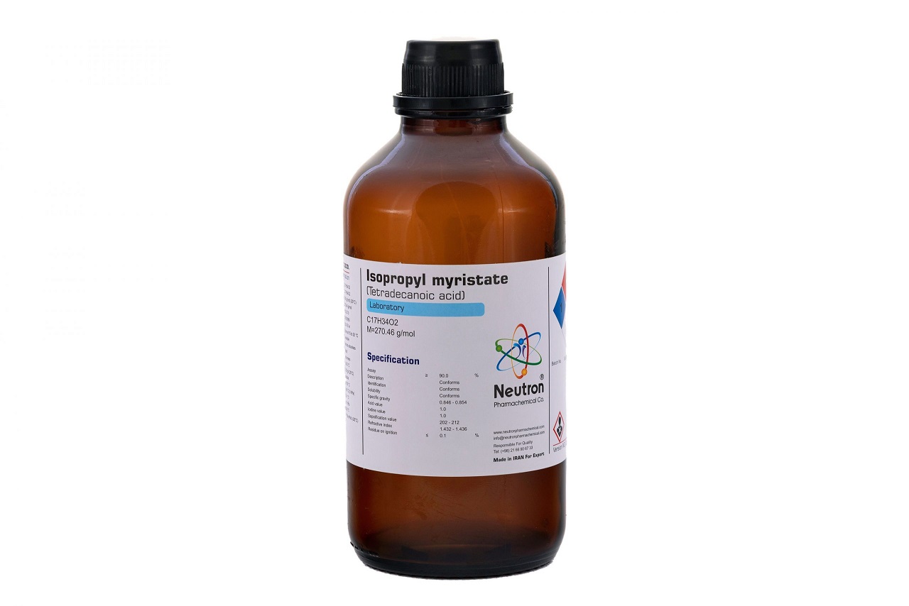 ایزوپروپیل مریستات 90 درصد 1 لیتری بطری پلاستیکی گرید Laboratory، شیمی دارویی نوترون