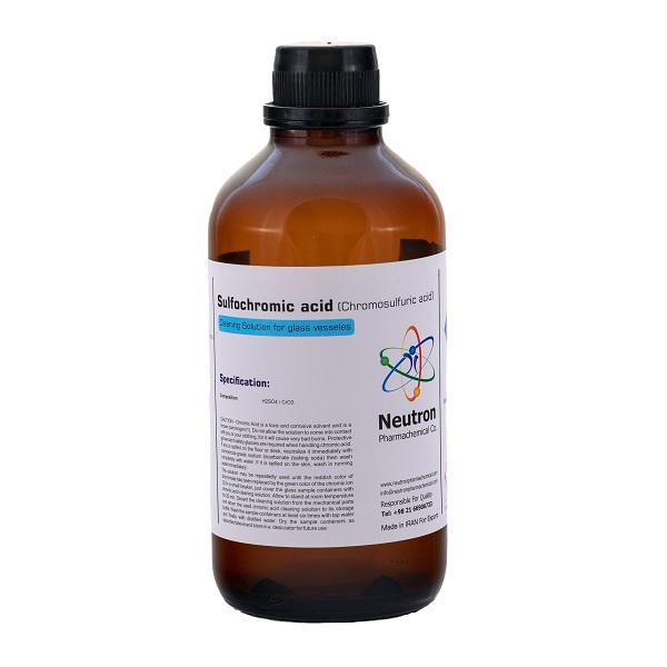 سولفوکرومیک اسید 1 لیتری بطری شیشه ای گرید cleaning، شیمی دارویی نوترون