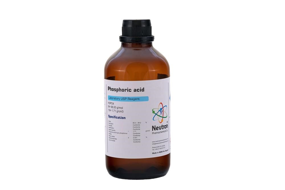 فسفریک اسید 1 لیتری بطری شیشه ای گرید Hplc، شیمی دارویی نوترون