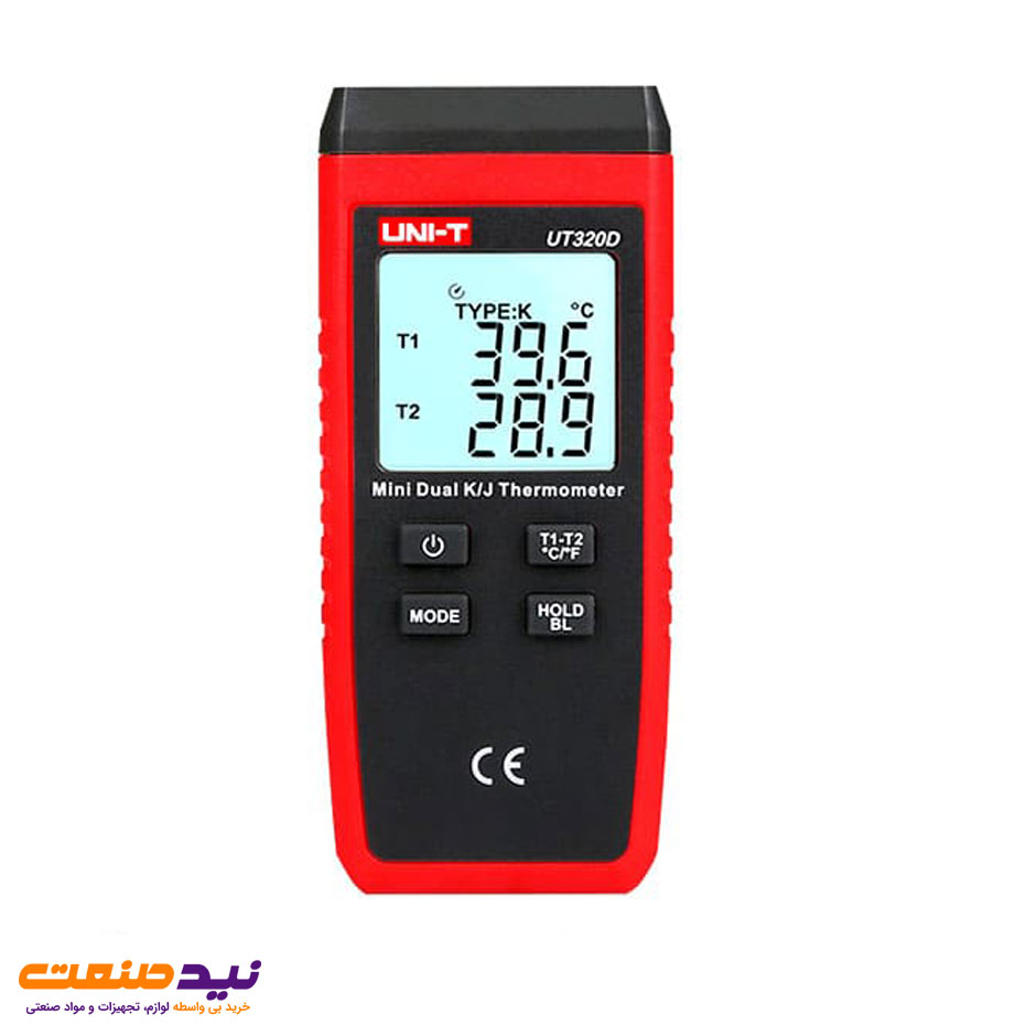 قیمت و خرید ترمومتر تماسی دو کاناله یونیتی مدل UNI-T UT320D
