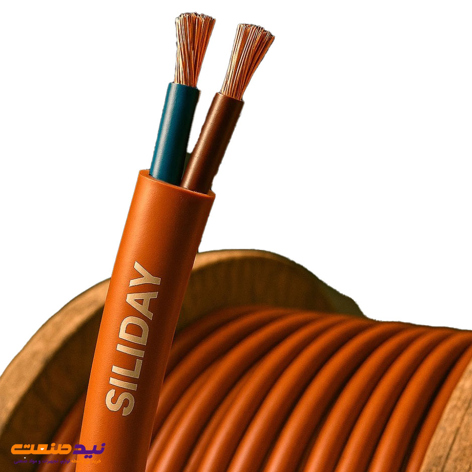 کابل نسوز سیلیکونی ساده 2 رشته سیلی دی