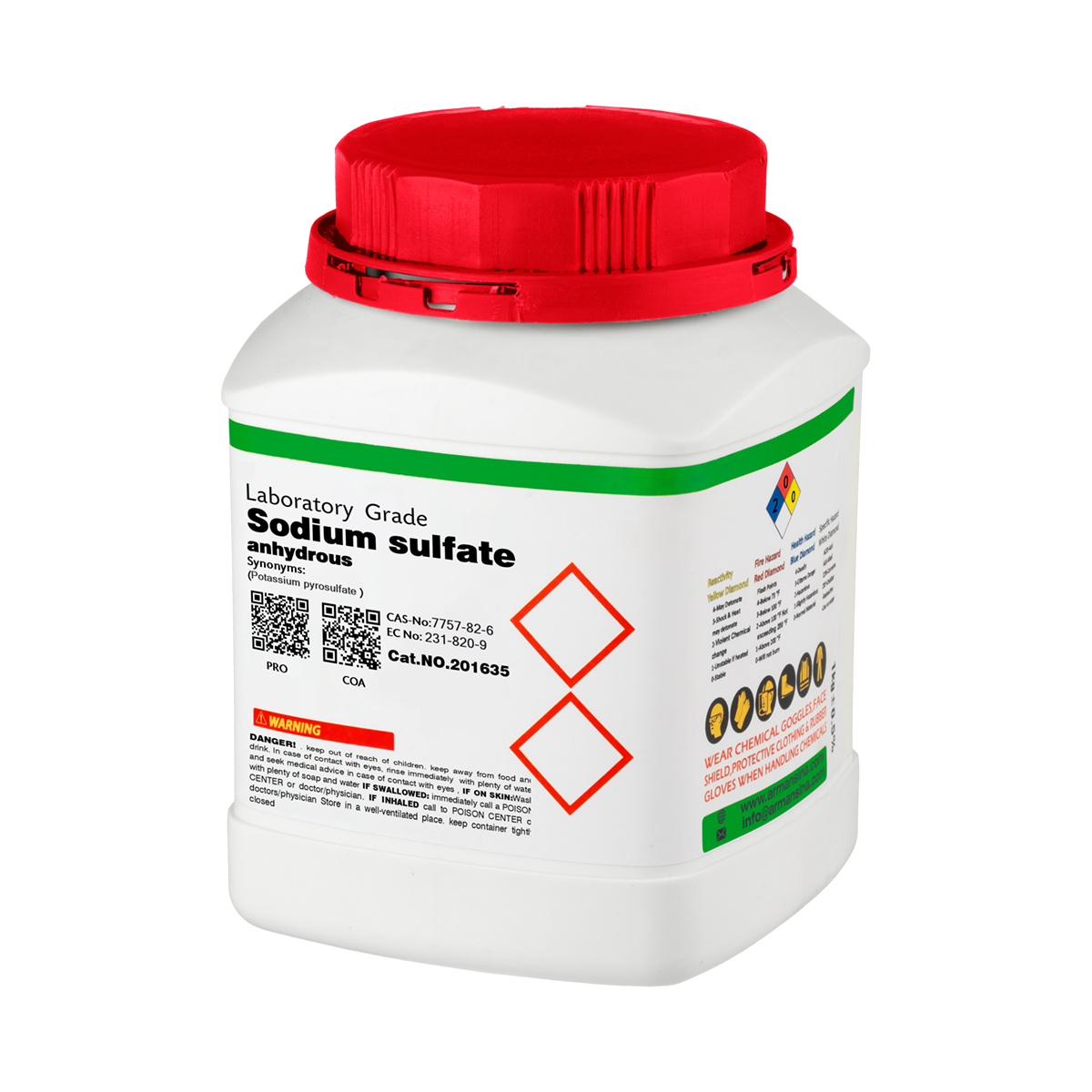 سدیم سولفات خشک  گرید Laboratory  یک کیلوگرمی آرمان سینا