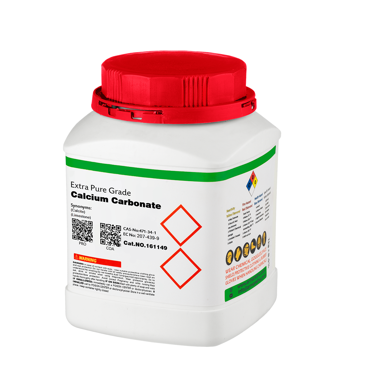 کلسیم کربنات 500 گرمیExtra Pure آرمان سینا