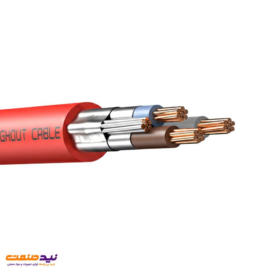 کابل ضد حریق نیمه افشان 3 در 2.5 بعلاوه 2.5 یاقوت