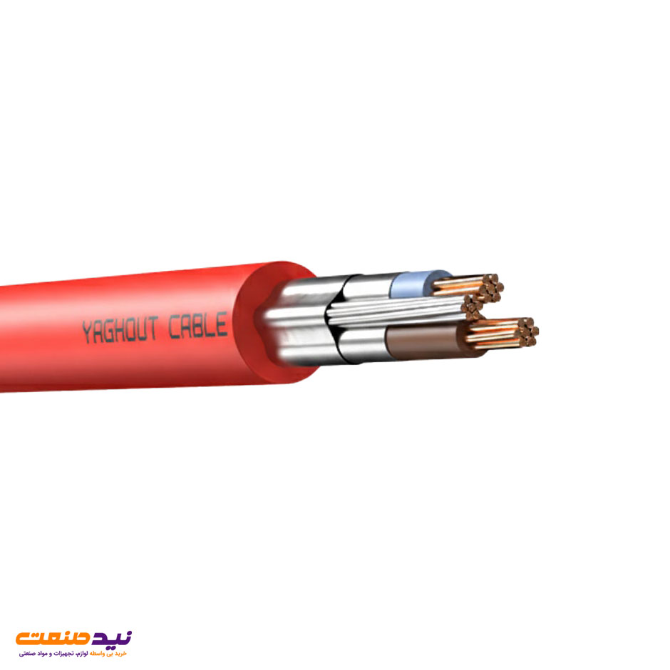 کابل ضد حریق نیمه افشان 2 در 1.5 بعلاوه 1.5 یاقوت
