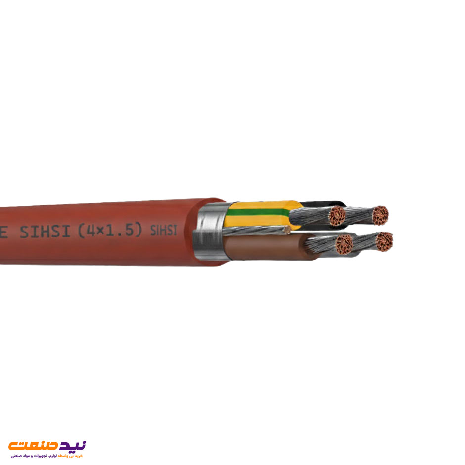 کابل مقاوم در برابر حرارت سیلیکونی افشان فویل و درین وایر 4 در 1.5 یاقوت