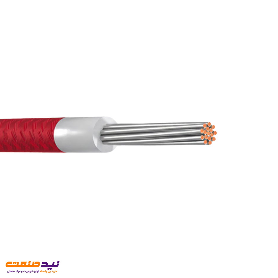 سیم مقاوم در برابر حرارت سیلیکونی دو روکش بافت 1 در 0.5 یاقوت