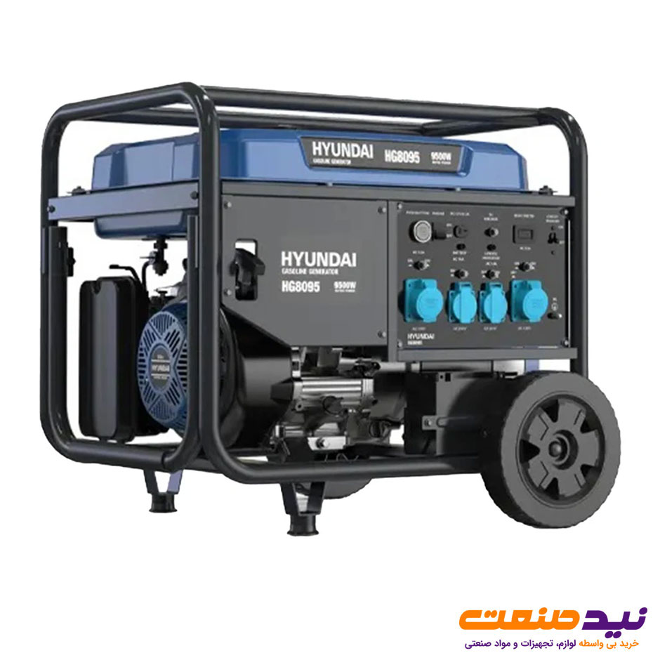 موتور برق بنزینی استارتی 9.5 کیلو وات هیوندای مدل HG-8095