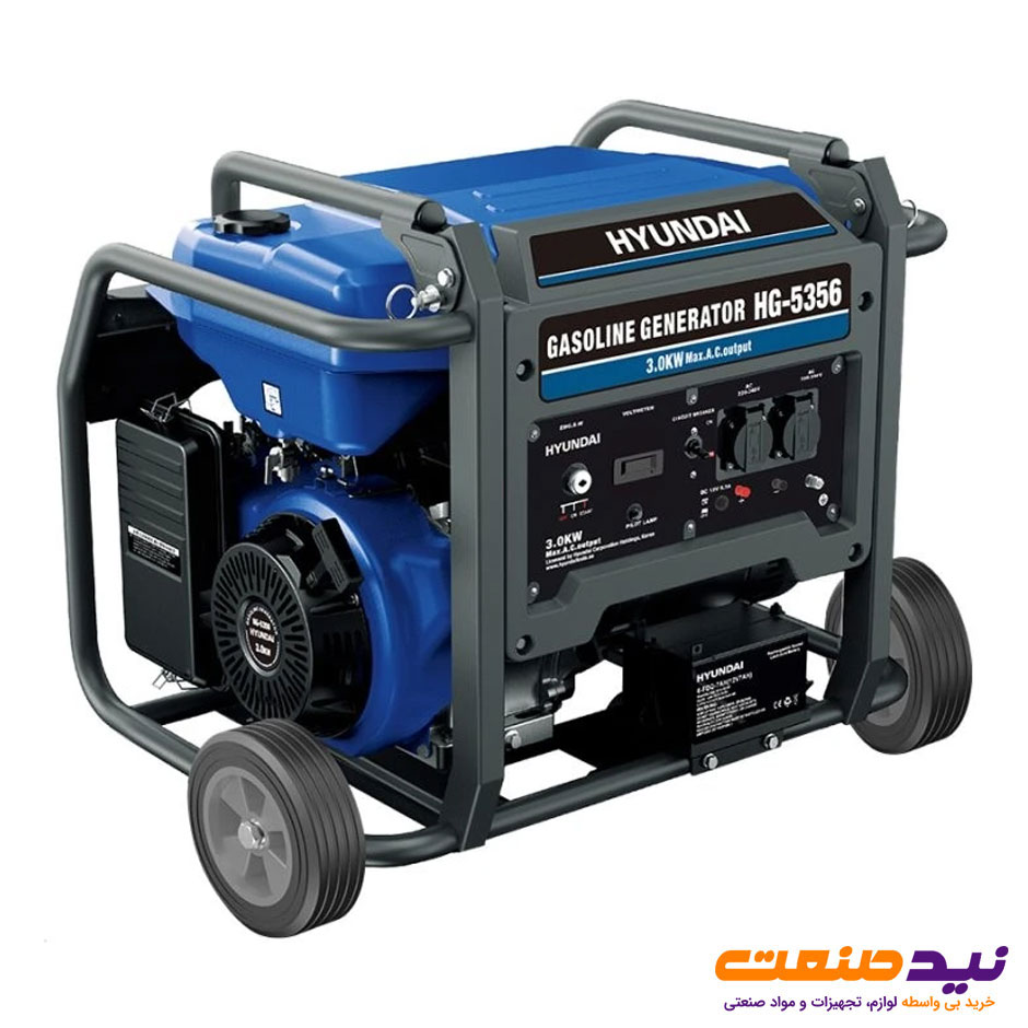 موتور برق بنزینی استارتی 3 کیلو وات هیوندای مدل HG-5356