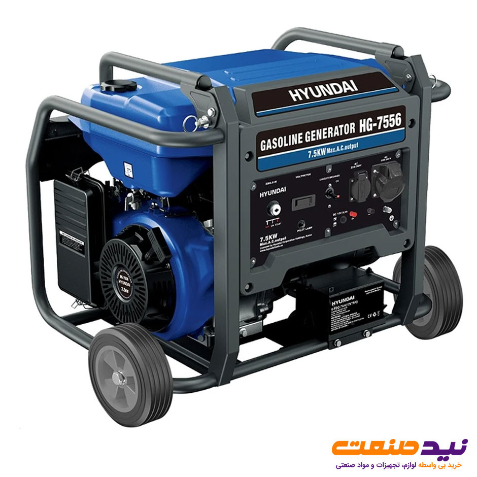 موتور برق بنزینی استارتی 7.5 کیلو وات هیوندای مدل HG-7556