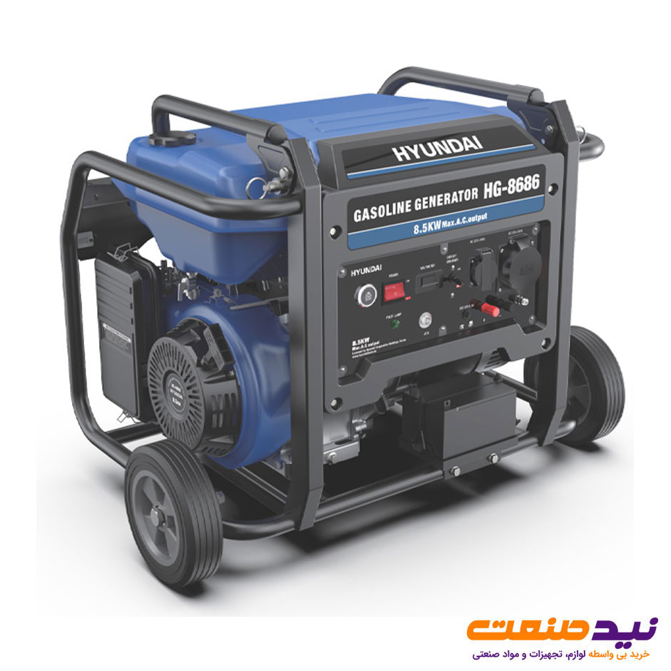 موتور برق بنزینی استارتی 8.5 کیلو وات هیوندای مدل HG-8686 PRO