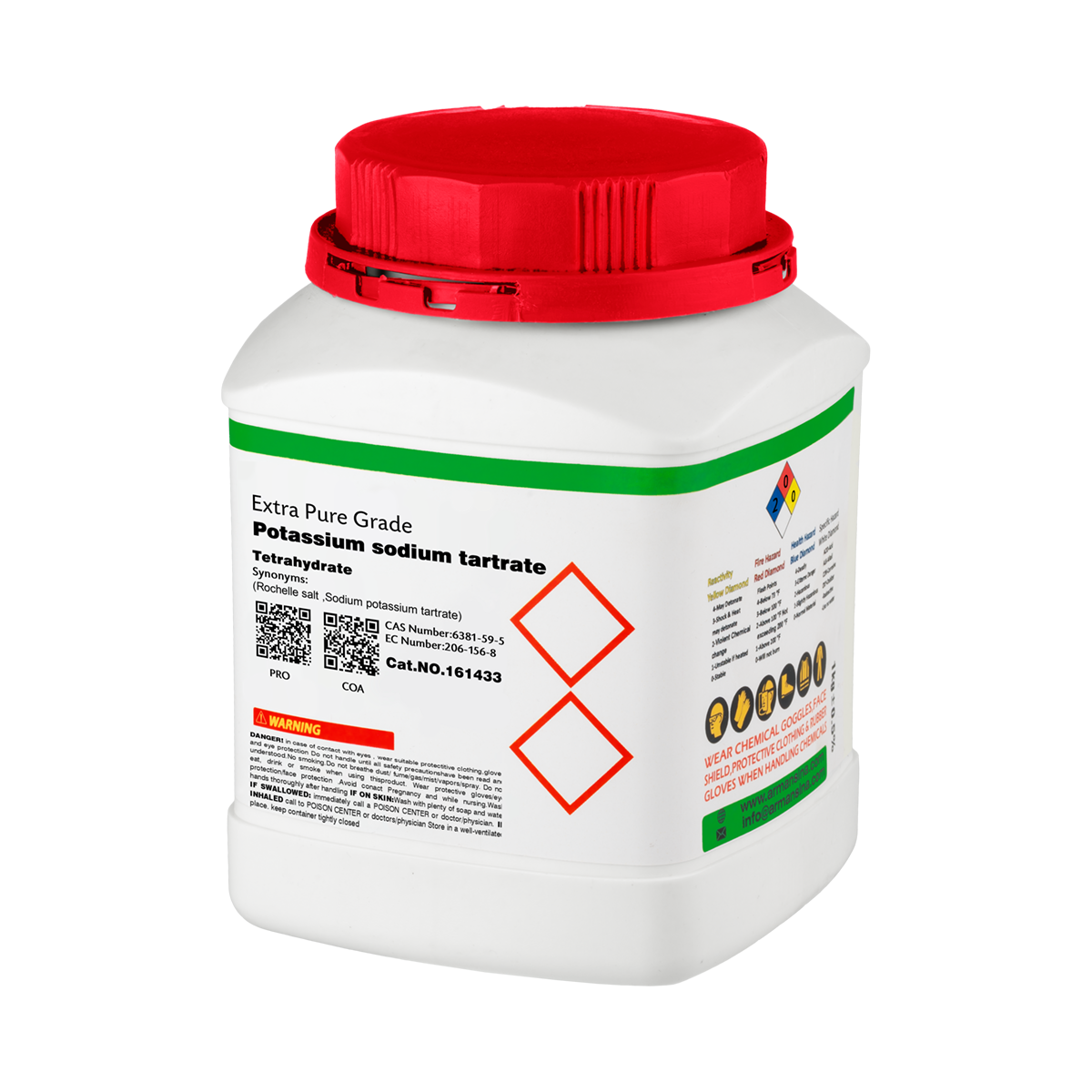 پتاسیم سدیم تارتارات Extra Pure یک کیلوگرمی آرمان سینا