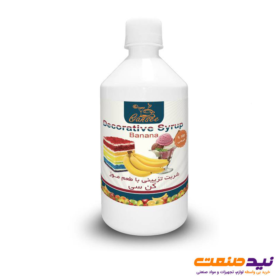 شربت تزئینی طعم دار موز کن سی