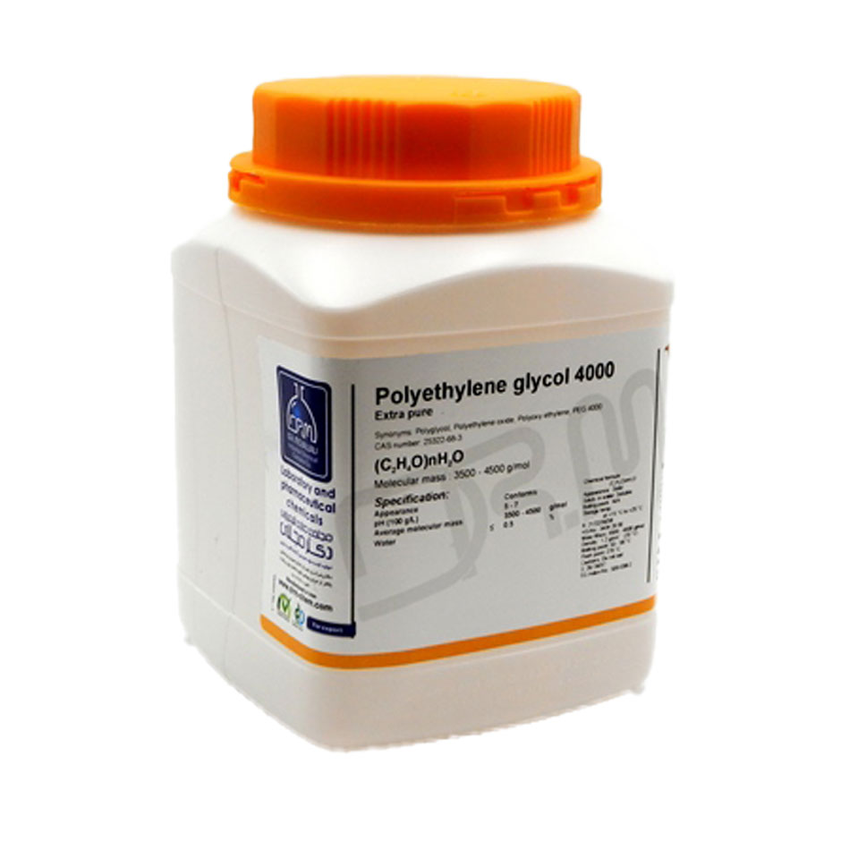 پلی اتیلن گلیکول 4000 گرید Extra pure یک کیلوگرمی دکتر مجللی