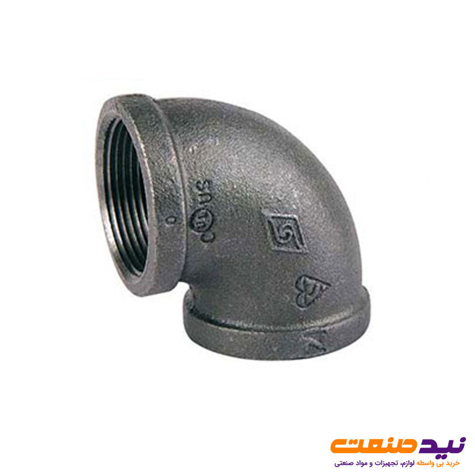زانو دنده ای سیاه 90 درجه 2 اینچ مک