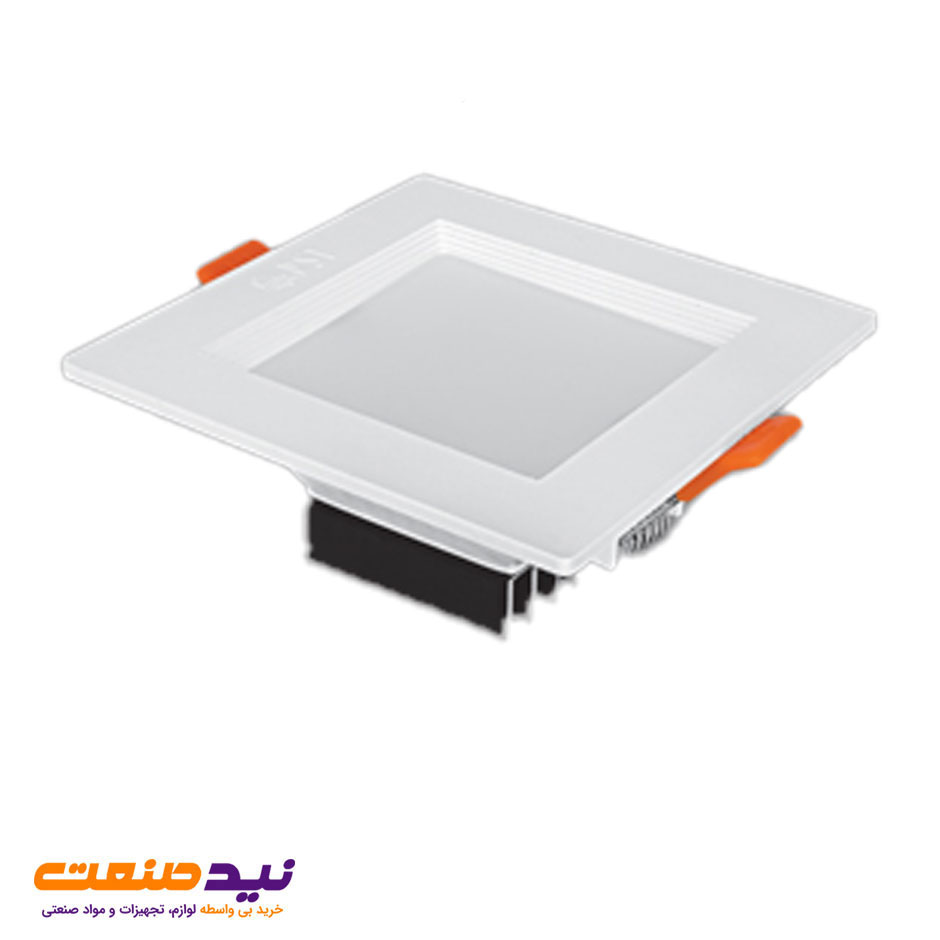 چراغ سقفی توکار سولاریس 7 وات مربعی پارس شعاع توس