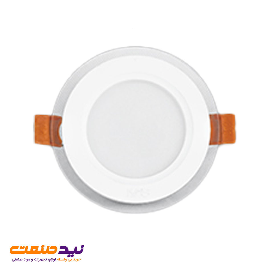 چراغ سقفی توکار گلاریس 7 وات دایره ای پارس شعاع توس