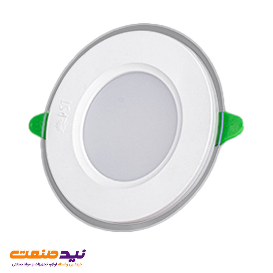 چراغ سقفی توکار پرو گلاریس 9 وات دایره ای پارس شعاع توس
