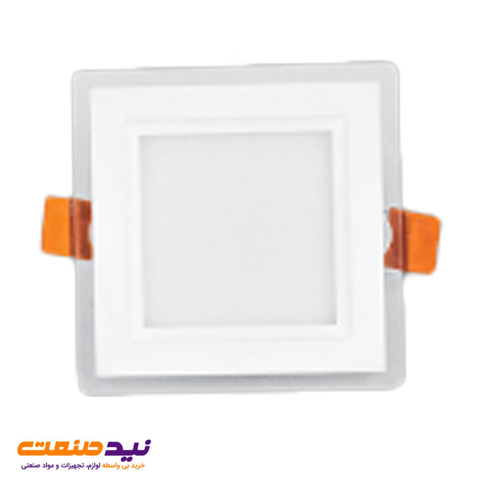چراغ سقفی توکار گلاریس 7 وات مربعی پارس شعاع توس