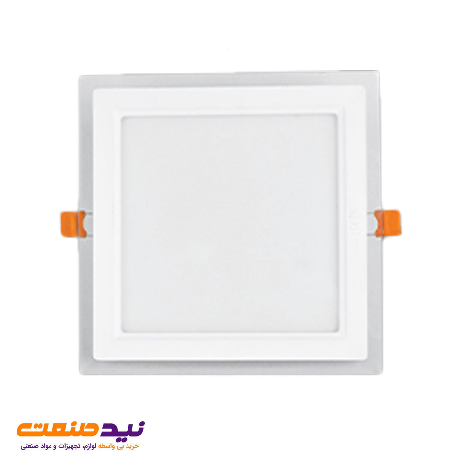 چراغ سقفی توکار گلاریس 18 وات مربعی پارس شعاع توس