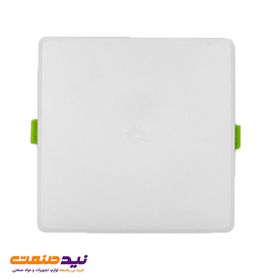 چراغ سقفی توکار فولایت 12 وات مربعی پارس شعاع توس