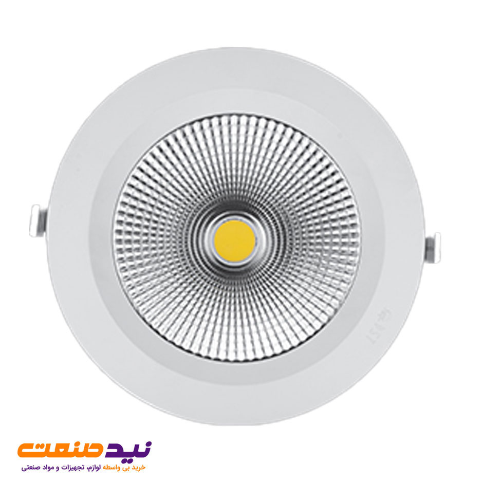 چراغ سقفی توکار هارمونیک 80 وات دایره ای COB پارس شعاع توس