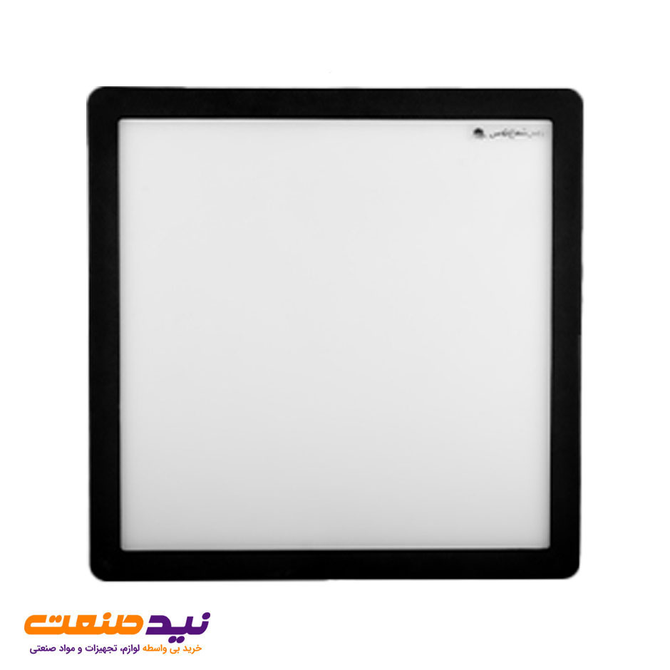 چراغ سقفی روکار رونا 40 وات بدنه مشکی 30*30 مربعی پارس شعاع توس