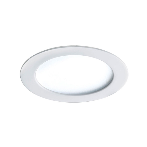 چراغ LED دانلایت توکار سفید 26 وات یخی با دهانه 20 سانتی متر و صفحه شیری ساتن دیانا مازی نور 