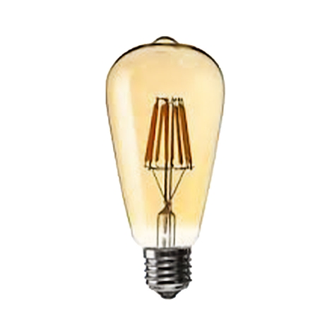 لامپ حبابی فیلمانی خمره ای 8 وات Gold آفتابی ای دی سی