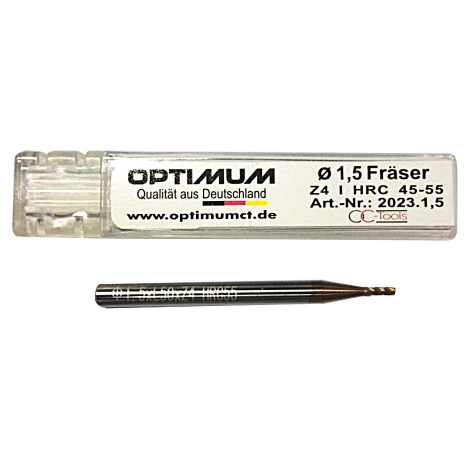 مته فرز انگشتی کارباید قطر 1.5 میلی متر اپتیمم