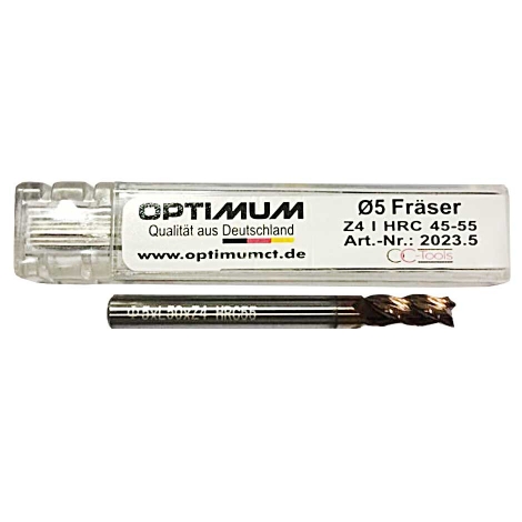 مته فرز انگشتی کارباید قطر 5 میلی متر اپتیمم