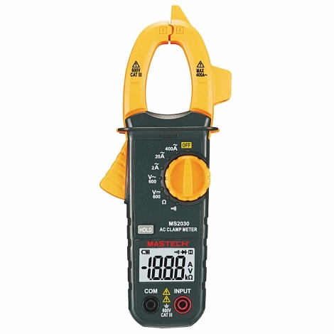 کلمپ آمپرمتر دیجیتال 600 آمپر AC با قابلیت اندازه گیری دما مستک مدل MS2030N