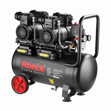خرید کمپرسور باد سایلنت 50 لیتری دو موتوره 2600 وات رونیکس مدل RC-5013 |  نید صنعت