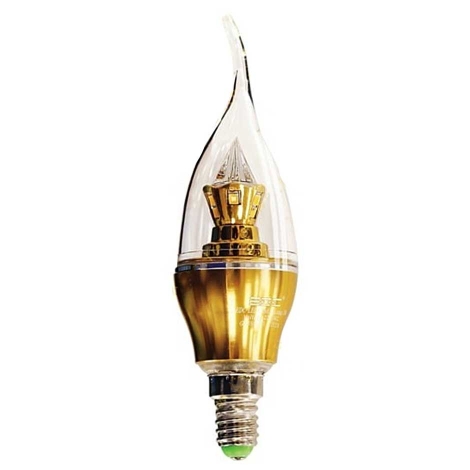 لامپ شمعی پایه طلایی 5 وات سفید ای دی سی