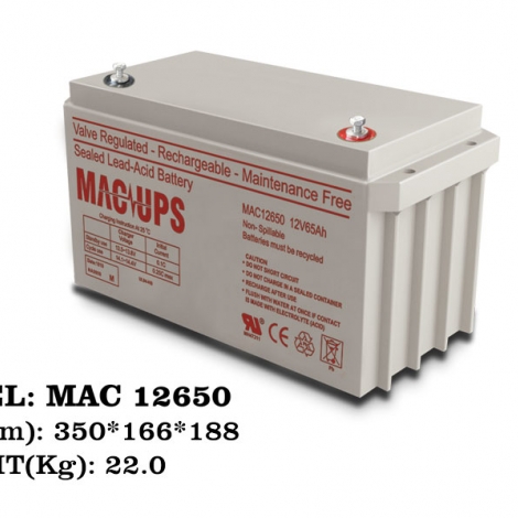 باتری 12 ولت 65 آمپر ساعت مک فاراتل مدل MAC 12V65Ah