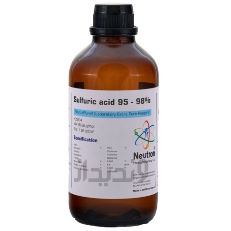 سولفوریک اسید 98 درصد 1 لیتری بطری شیشه ای گرید Laboratory، شیمی دارویی نوترون